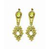 Art Deco Vaseline Uranium Glass Vintage Earrings