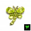 uranium glass brooch