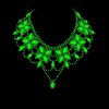 Art Deco Necklace Vintage Uranium Glass Beads