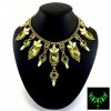 Art Deco Vintage Necklace Uranium Glass Beads