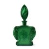 Malachite glass Art Deco perfume bottle with Bohemian bird stopper, 1930s H. Hoffmann design – artdeco1930.com