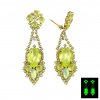 Art Deco Vaseline Uranium Glass Vintage Earrings ArtDeco1930.com