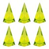 Bright yellow uranium glass pyramid paperweights set of 6 – Bohemian vaseline glass – Art Deco – artdeco1930.com