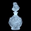 1930' H.Hoffmann Frosted Clear Glass ' Poppies ' Art Deco Collectible Perfume Bottle