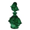 1930s H. Hoffmann malachite glass Art Deco perfume bottle with carved floral design – stone-look green glass – artdeco1930.com