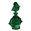 Green malachite glass Art Deco perfume bottle with bellflower relief by H. Hoffmann – Lalique-style design – artdeco1930.com