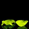 Glowing Art Deco Turtle Uranium Glass Jewelry Box under UV light – 1930s H. Hoffmann Bohemian Vaseline Glass