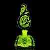 Art Deco 1930' Bohemian Collectible Perfume Bottle Uranium Glass