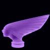 hood ornament victoire alexandrite glass angled view Art Deco car mascot by H. Hoffmann