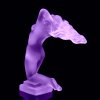 hood ornament nude female alexandrite glass detail Art Deco car mascot by H. Hoffmann