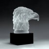 art deco glass head eagle car mascot figurine hood ornament lalique