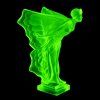 green uranium glass hood ornament