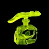 Uranium vaseline glass Art Deco perfume bottle by H. Hoffmann with reclining nude lady relief, Lalique-style design – artdeco1930.com