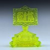 yellow uranium glass Art Deco Dancing Graces perfume bottle by H Hoffmann