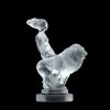 Art Deco Glass ' Girl with a lion ' Car Mascot Figurine Hood Ornament 1930' H.Hoffmann