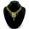 Uranium Glass Art Deco Necklace — Vintage Jewelry
