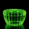 art deco vaseline uranium glass box bohemian collectible