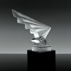 art deco glass figurine hood ornament hoffmann by lalique