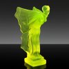 Art Deco uranium glass Flying Lady car hood ornament