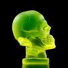 skull art deco uranium glass