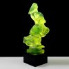 art deco 1930 hood ornament uranium glass