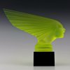 art deco hood ornament uranium glass figurine car mascot victoire h hoffmann by lalique