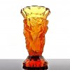 amber glass vase lalique