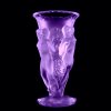 Art Deco 1930' Alexandrite Glass Figural Bacchantes Large Vase H.Hoffmann