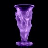 Art Deco 1930' Alexandrite Glass Figural Bacchantes Large Vase H.Hoffmann
