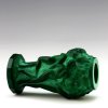 malachite glass art deco vase with figural relief nymphs