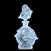 1930' H.Hoffmann ' Flower Bells ' Frosted Clear Glass Bohemian Art Deco Collectible Perfume Bottle