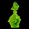 perfume bottle yellow vaseline uranium glass art deco floral design 1930 h hoffmann