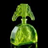uranium glass art deco perfume bottle with nude figures, h hoffmann, uv reactive