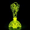 yellow uranium glass Art Deco dancing lady stopper perfume bottle Bohemian
