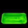 Uranium glass Art Deco nude woman figural bowl with UV glow by H. Hoffmann