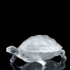 Art Deco Satin Glass Bowl Turtle Trinket Jewelry Large Box 1930's H.Hoffmann kopie
