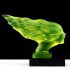 vintage hood ornament classic car uranium glass