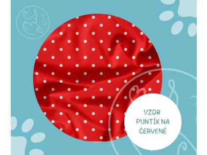 Šátek puntíky červené