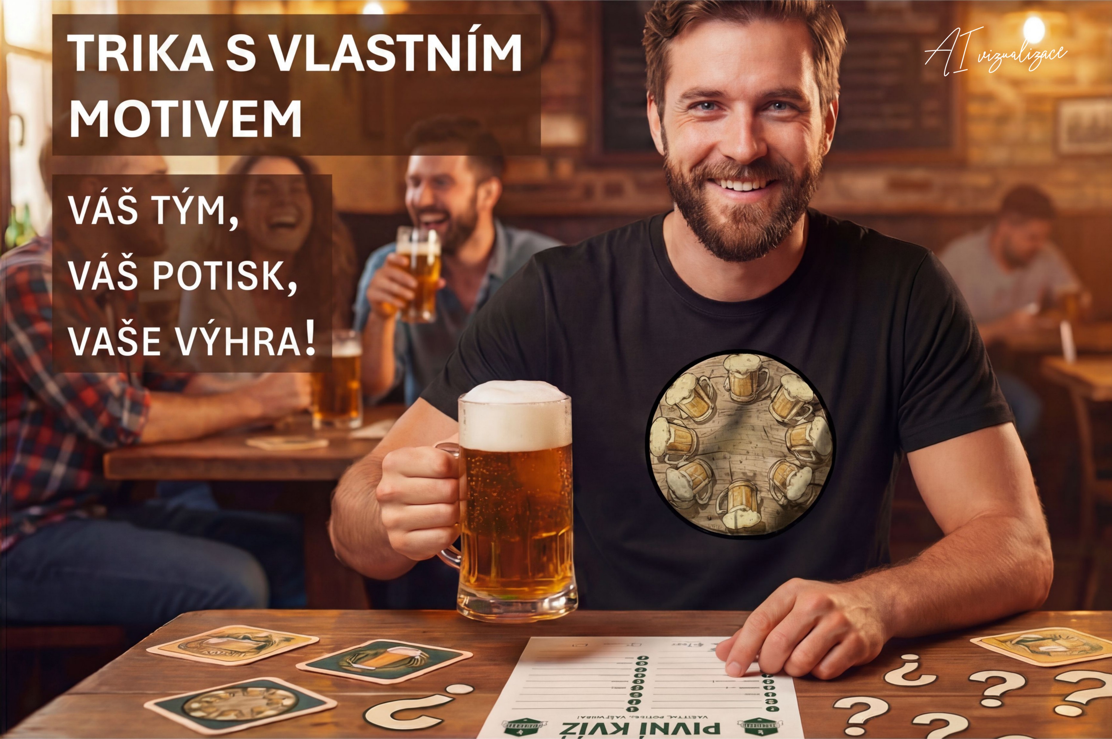 Trička pro hospodské kvízy