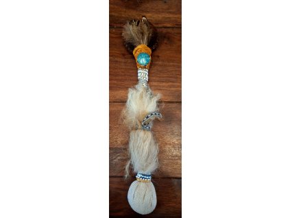 Palička k šamanskému bubnu s maracou 2v1