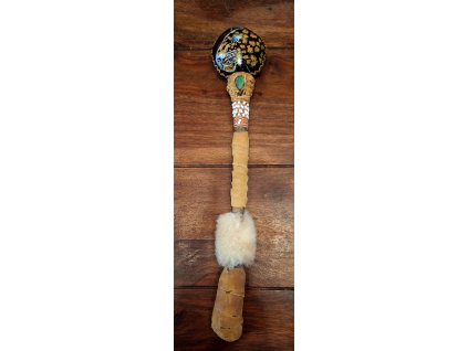 Palička k šamanskému bubnu s maracou 2v1
