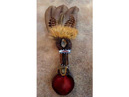 Vejár na vydymovanie so šamanskou maracou