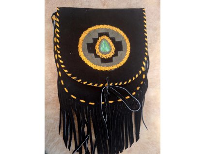 Kožená kabela čierna väčšia