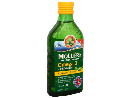 12221 1 moller s rybi olej omega 3 z trescich jater s citronovou prichuti 250 ml