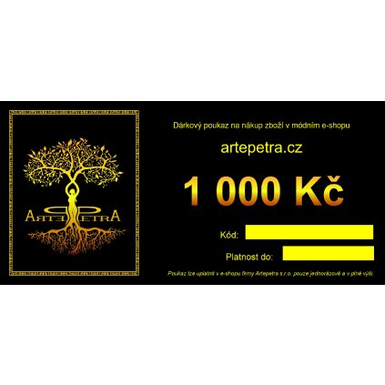 Dárkový poukaz 1000 Kč
