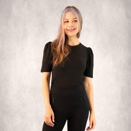 Bavlněné tričko Eli - černé