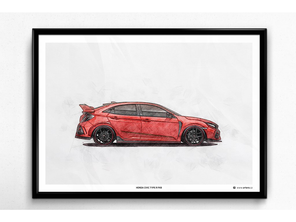 Honda Civic Type R (FK8) - plakát, obraz na zeď