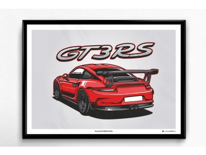 Porsche 911 (991) GT3 RS „red“ - plakát, obraz na zeď