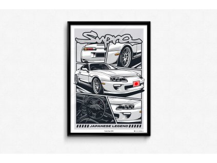 Toyota Supra MK4 „Japanese“ - plakát, obraz na zeď