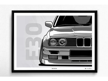 BMW M3 E30 "Detail" - plakát, obraz na zeď